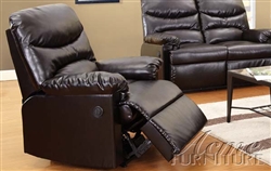 Arcadia Espresso Bonded Leather Recliner by Acme - 59017