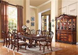 Nathaneal 7 Piece Dining Set in Tobacco Finish by Acme - 62310