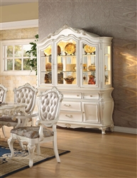 Chantelle Buffet and Hutch in Pearl White Finish by Acme - 63544