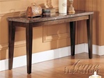 Danville Black Marble Top Sofa Table in Espresso Finish by Acme - 7144