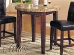 3 Piece Bologna Counter Height Set with Round Marble Table Top by Acme - 7375