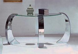 Metro Glass / Chrome Sofa Table by Acme - 7574