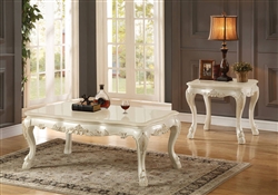 Dresden Coffee Table in Antique White Finish by Acme - 83260