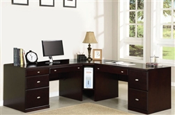 Cape 4 Piece Home Office Set in Espresso Finish by Acme - 92033