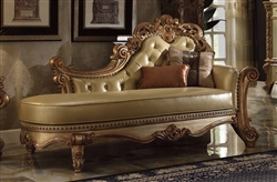 Vendome Chaise in Gold Patina Finish by Acme - 96485