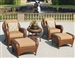 Villanova 5pc Woven Outdoor Club Chair Patio Set by Bridgeton Moore 10725224