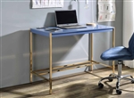 Midriaks Executive Home Office Desk in Navy Blue & Gold Finish by Acme - 00022