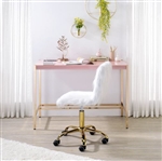 Midriaks Executive Home Office Desk in Pink & Gold Finish by Acme - 00024