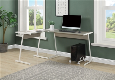 Dazenus Executive Home Office Desk in Gray & White Finish by Acme - 00045