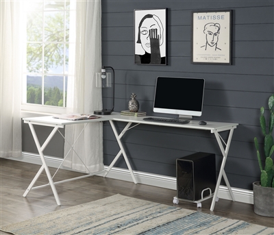 Dazenus Executive Home Office Desk in White Finish by Acme - 00050