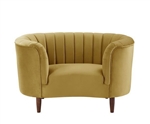 Millephri Chair in Olive Yellow Velvet Finish by Acme - 00165