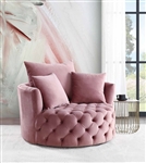 Zunyas Accent Chair in Pink Velvet Finish by Acme - 00291