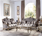 Elozzol 2 Piece Sofa Set in Fabric & Antique Bronze Finish by Acme - 00299-S