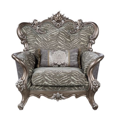 Elozzol Chair in Fabric & Antique Bronze Finish by Acme - 00301