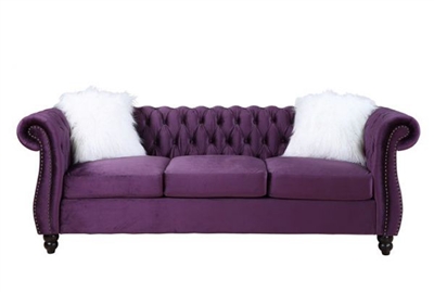 Thotton Sofa in Purple Velvet Finish by Acme - 00340