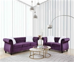 Thotton 2 Piece Sofa Set in Purple Velvet Finish by Acme - 00340-S