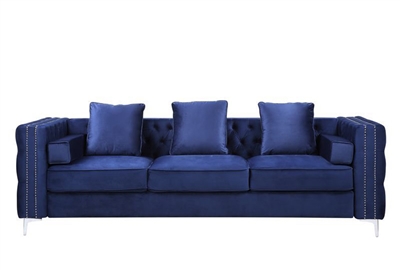 Bovasis Sofa in Blue Velvet Finish by Acme - 00366
