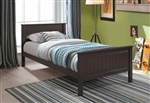 Bungalow Twin Bed in Chocolate Finish by Acme - 00494