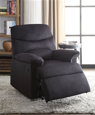 Arcadia Recliner in Black Woven Fabric Finish by Acme - 00701