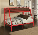 Tritan Twin/Full Bunk Bed in Red Finish by Acme - 02053RD