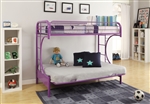Eclipse Twin/Full Futon Bunk Bed in Purple Finish by Acme - 02091PU