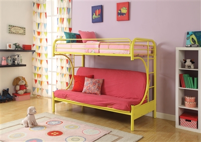 Eclipse Twin/Full Futon Bunk Bed in Yellow Finish by Acme - 02091YL