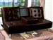 Barron Espresso Bycast Adjustable Sofa Bed by Acme - 05641