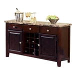 Britney Server in White Marble & Walnut Finish by Acme - 17057