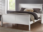 Louis Philippe Sleigh Bed in White Finish by Acme - 23830Q