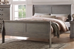 Louis Philippe Sleigh Bed in Antique Gray Finish by Acme - 23860Q