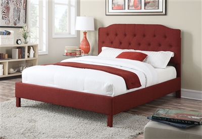 Clive Bed in Red Finish by Acme - 25000Q