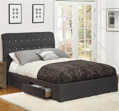 Drorit Bed in Dark Gray Finish by Acme - 25680Q