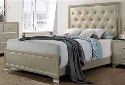 Carine Bed in Champagne Finish by Acme - 26240Q