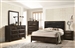 Brenta 6 Piece Bedroom Set in Black PU & Walnut Finish by Acme - 26640