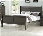 Louis Philippe Sleigh Bed in Dark Gray Finish by Acme - 26790Q