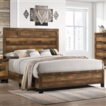 Morales Bed in Rustic Oak Finish by Acme - 28600Q