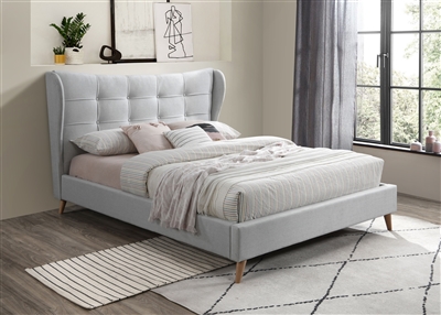 Duran Bed in Light Gray Fabric Finish by Acme - 28960Q