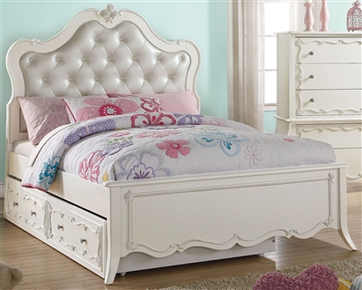 Edalene Twin Bed in Pearl White Finish by Acme - 30505T