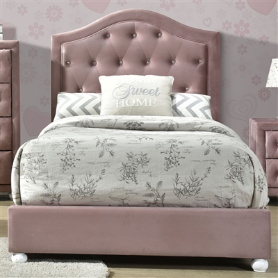 Reggie Twin Bed in Pink Finish by Acme - 30820T