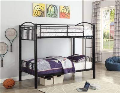 Cayelynn Twin/Twin Bunk Bed in Black Finish by Acme - 37385BK