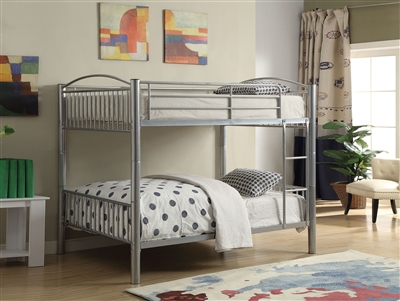 Cayelynn Full/Full Bunk Bed in Silver Finish by Acme - 37390SI