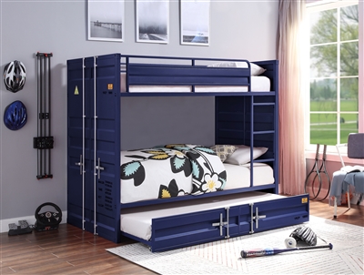 Cargo Twin/Twin Bunk Bed in Blue Finish by Acme - 37900