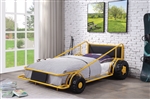 Taban Twin Bed in Yellow & Black PU Finish by Acme - 38085T
