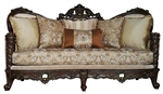 Devayne Sofa in Fabric & Dark Walnut Finish by Acme - 50685