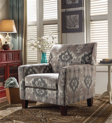 Cyndi Accent Chair in Pattern Fabric Finish by Acme - 52058