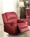 Zuriel Rocker Recliner in Red Finish by Acme - 52152