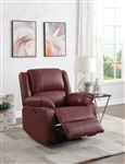 Zuriel Power Recliner in Red PU Finish by Acme - 52153