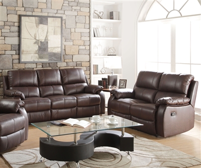 Enoch 2 Piece Motion Sofa Set in Dark Brown Finish by Acme - 52450-S