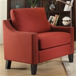 Zapata Chair in Red Linen Finish by Acme - 52492