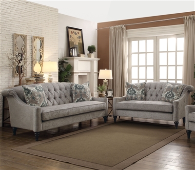 Colten 2 Piece Sofa Set in Gray Finish by Acme - 52865-S